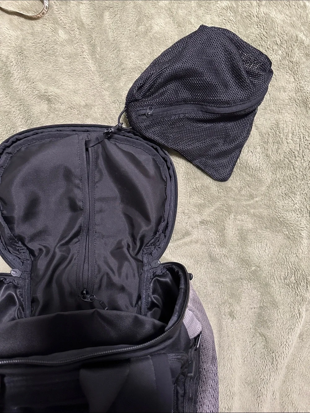 lululemon athletica Gray Mesh Tech Backpack with Black Base